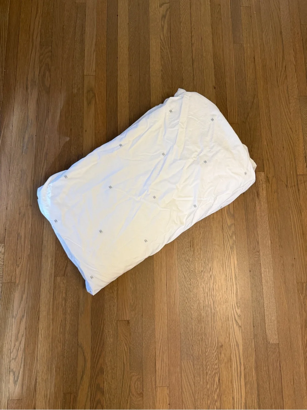 West Elm White Embroidered Duvet Cover